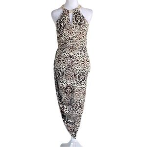 G by Guess Animal Print Leopard pointed hem dress size S